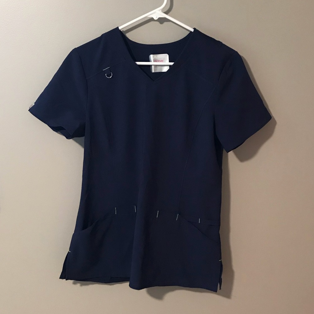 Scrubstar active navy top